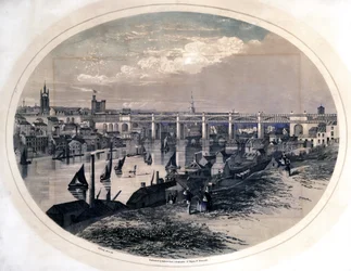 Ponte di alto livello, Newcastle-Upon-Tyne, c.1851